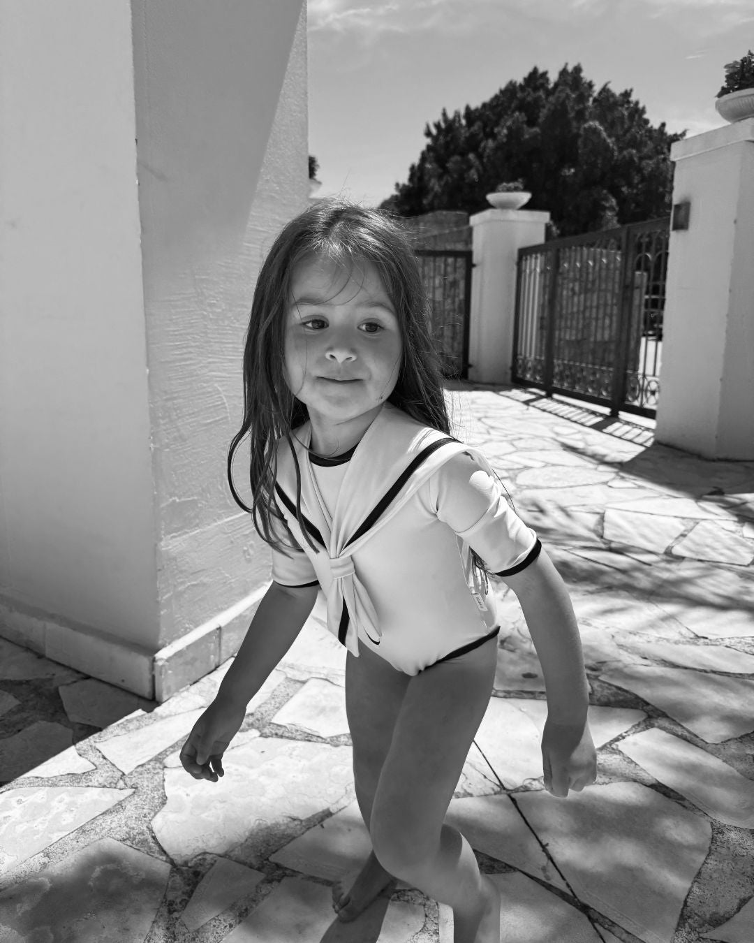 Girl UV Swimsuit Sailor Nice