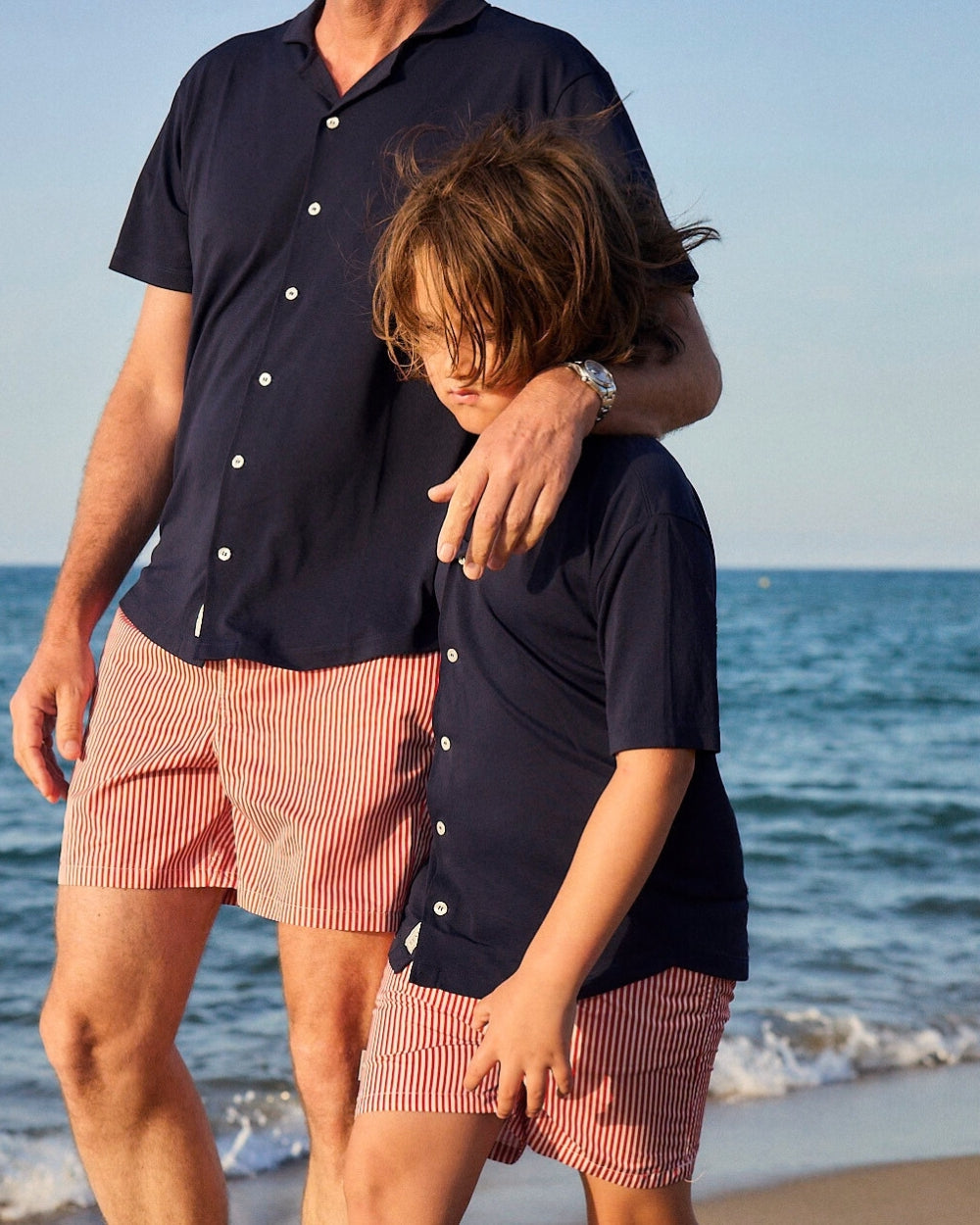 Boy UV Marina Camp Shirt Navy