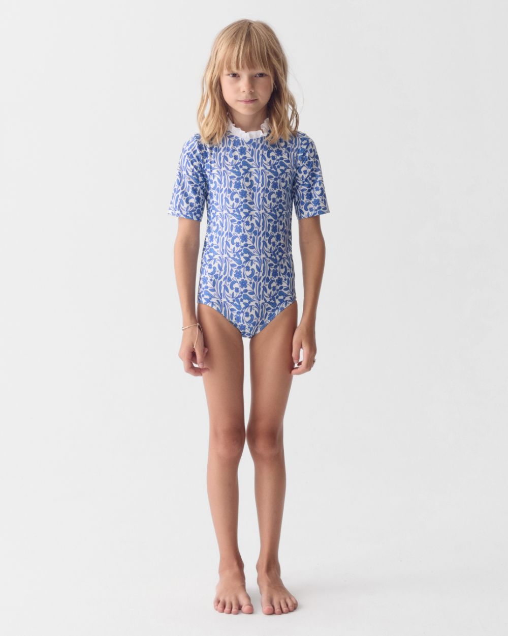 Girls UV Swimsuit Ruffle Positano