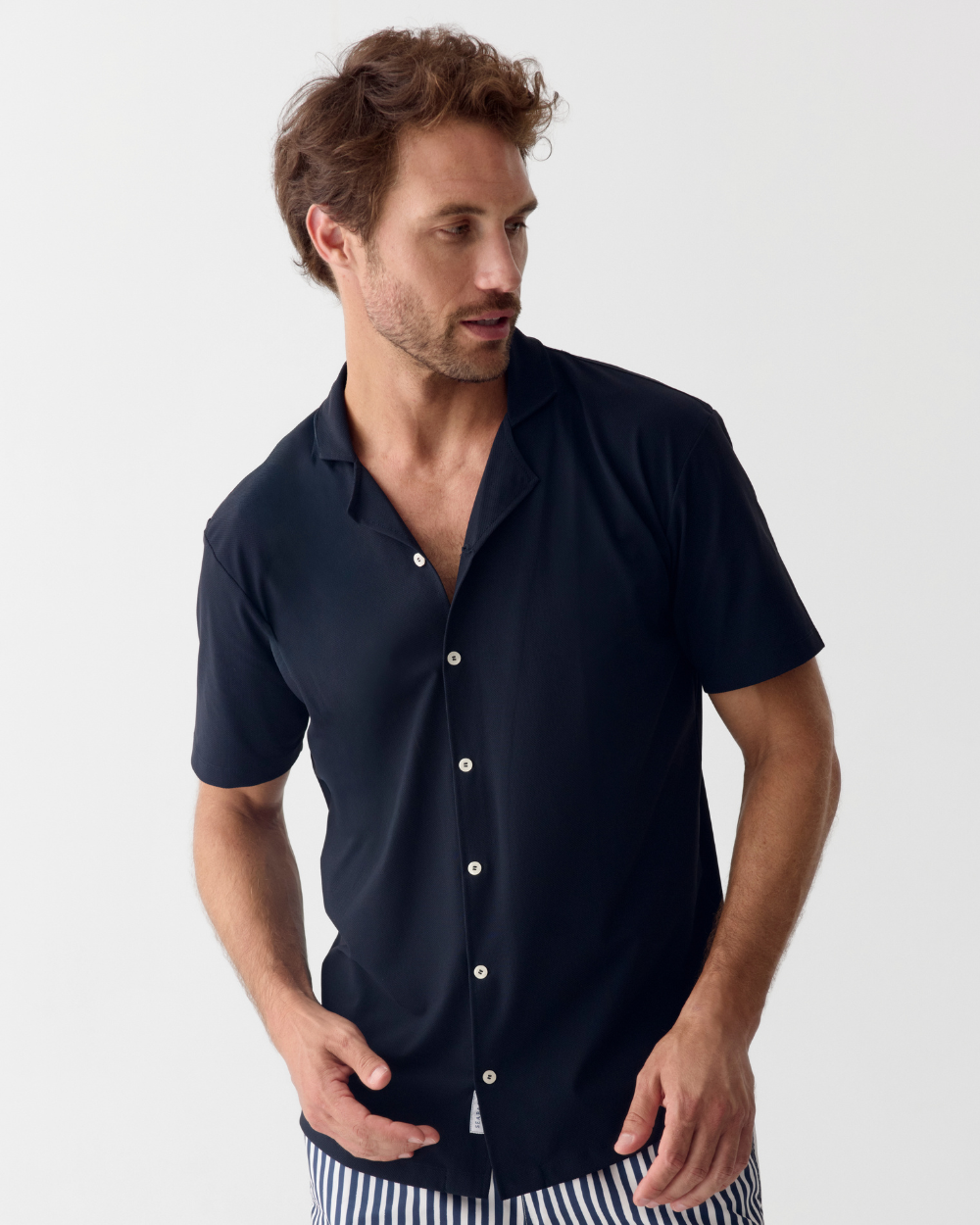Men UV Camp Shirt Bond Navy