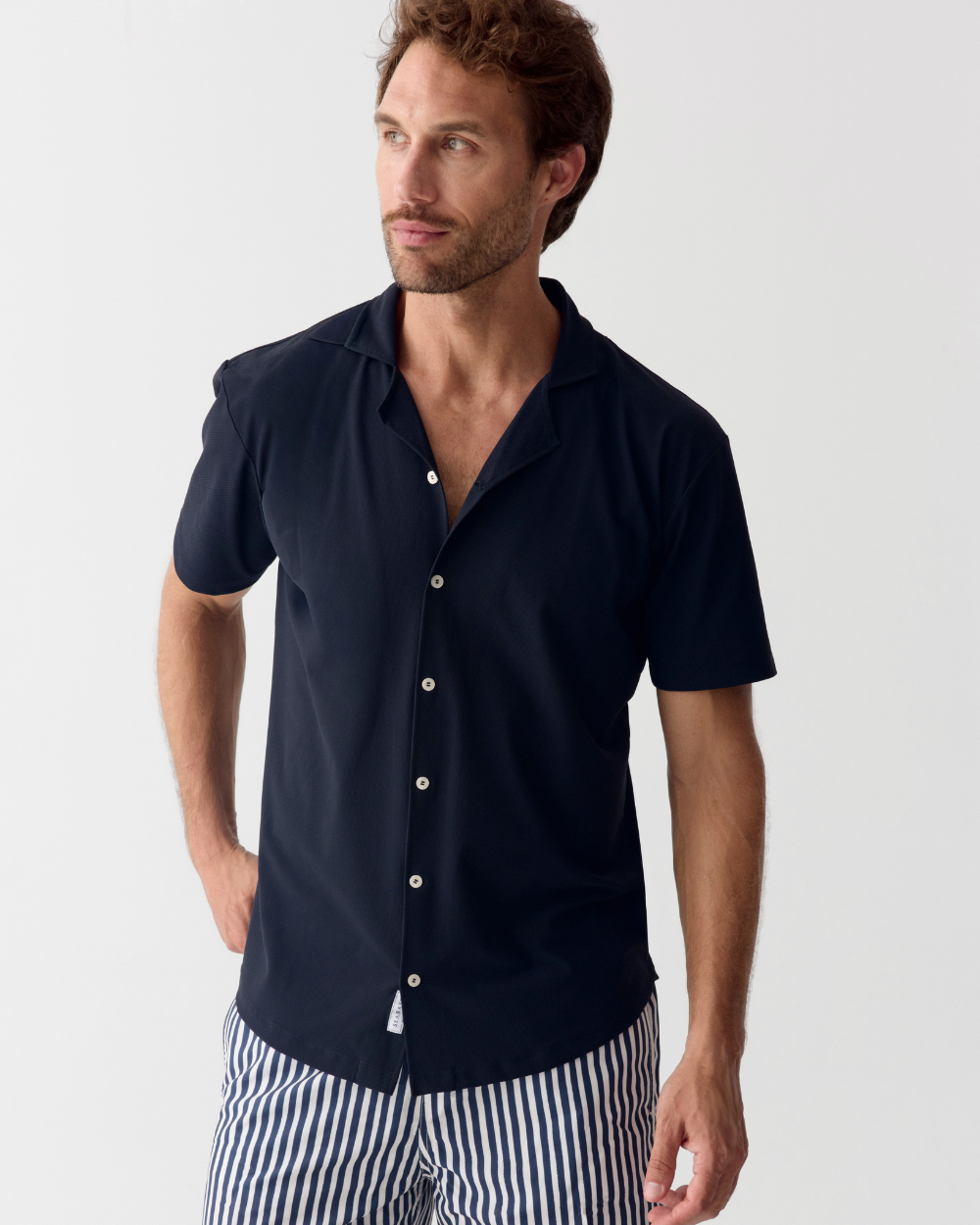 Men UV Camp Shirt Bond Navy