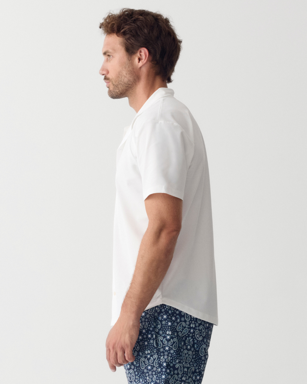 Men UV Camp Shirt Bond White