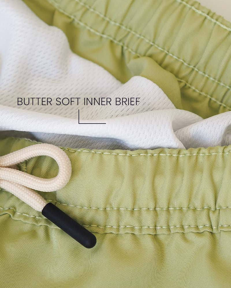 Boys UV Swim Short Pistachio Green - solid