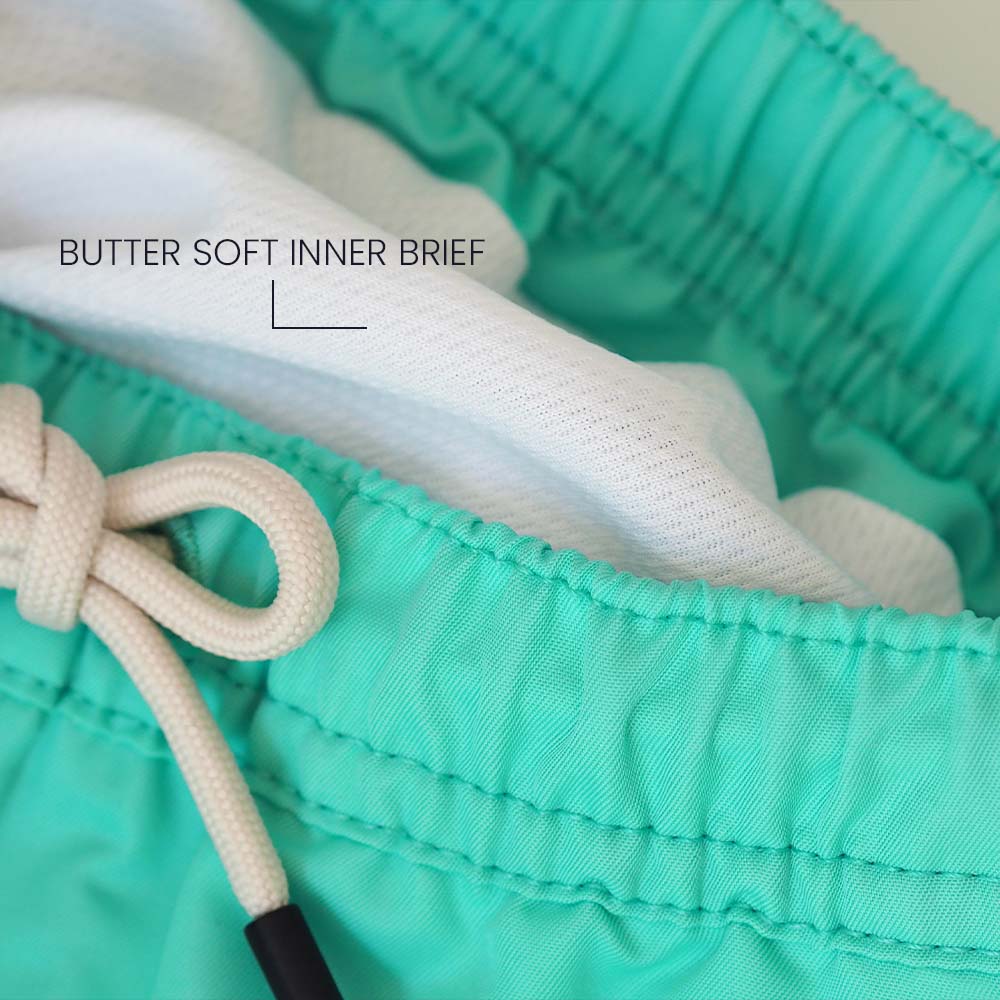 Boy UV Swim Short Neo Mint Green - solid