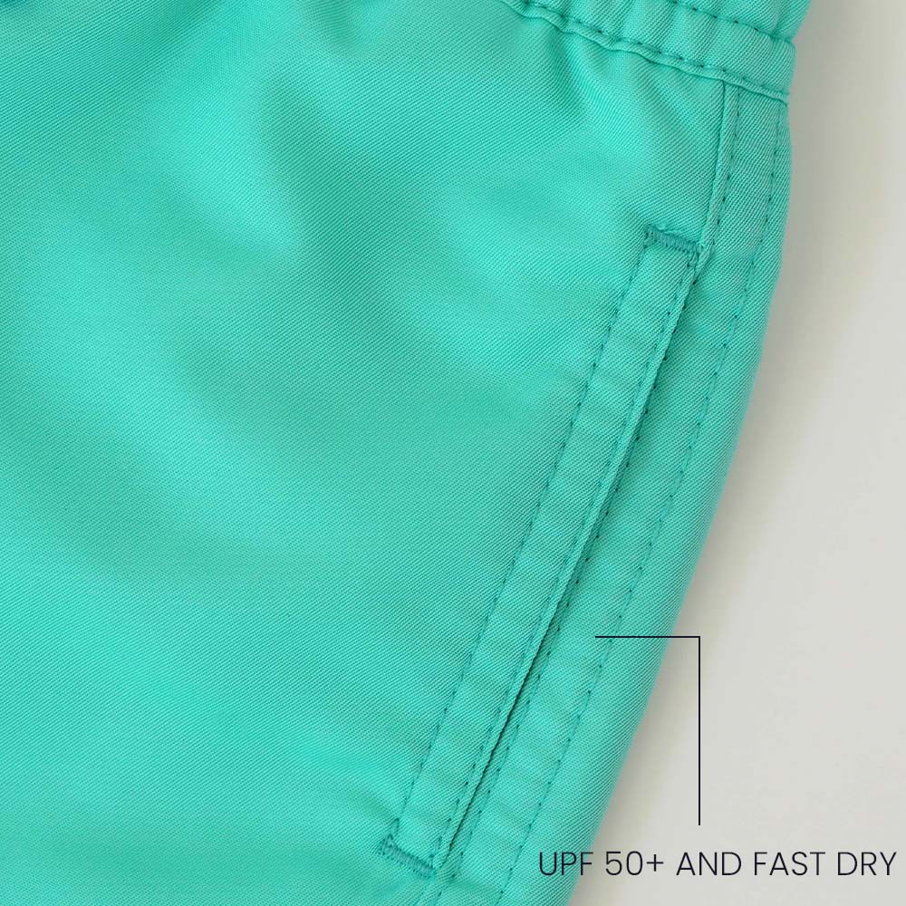 Boy UV Swim Short Neo Mint Green - solid