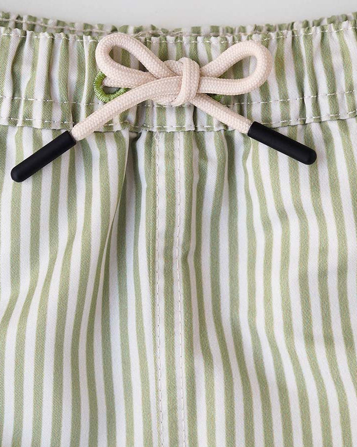 Boy UV Swim Short Portofino - green stripes