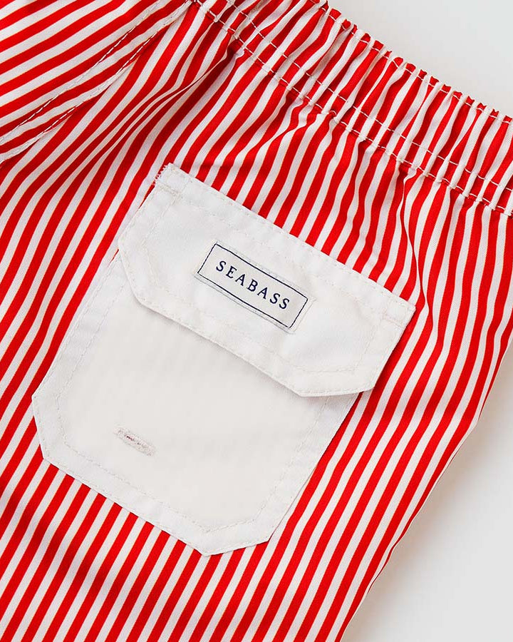 Boy UV Swim Short Venice - red stripes
