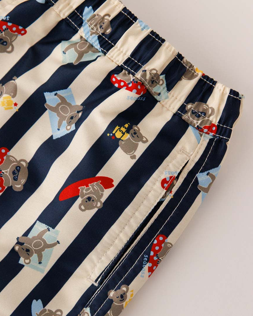 Boy UV Swim Short Sydney - Koala Stripes
