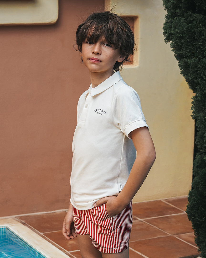 Boy UV Swim Short Venice - red stripes