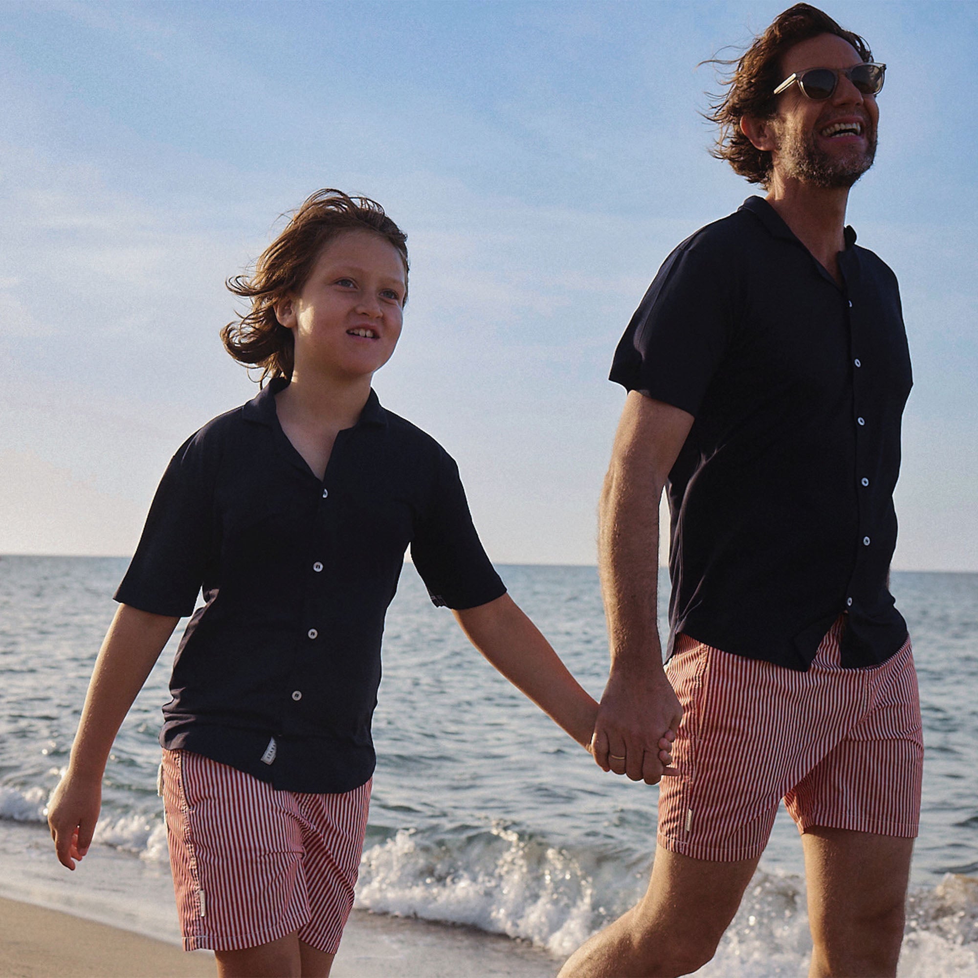 Boy UV Swim Short Venice - red stripes