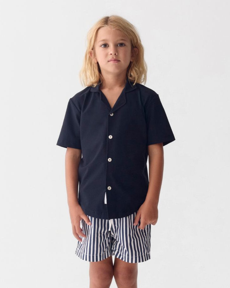 Boys UV Camp Shirt Bond Navy
