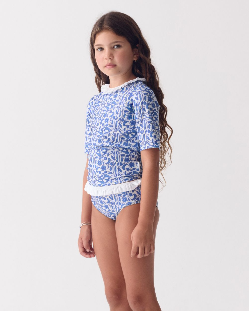 Girls UV Swim Set Ruffle Positano