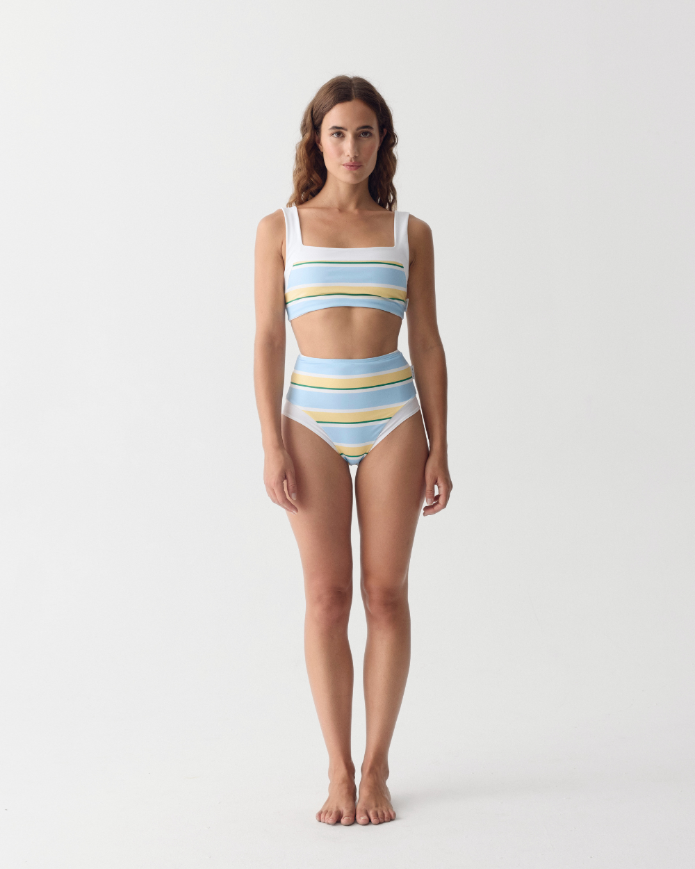 Women UV Bikini Top Elle Capri Stripe