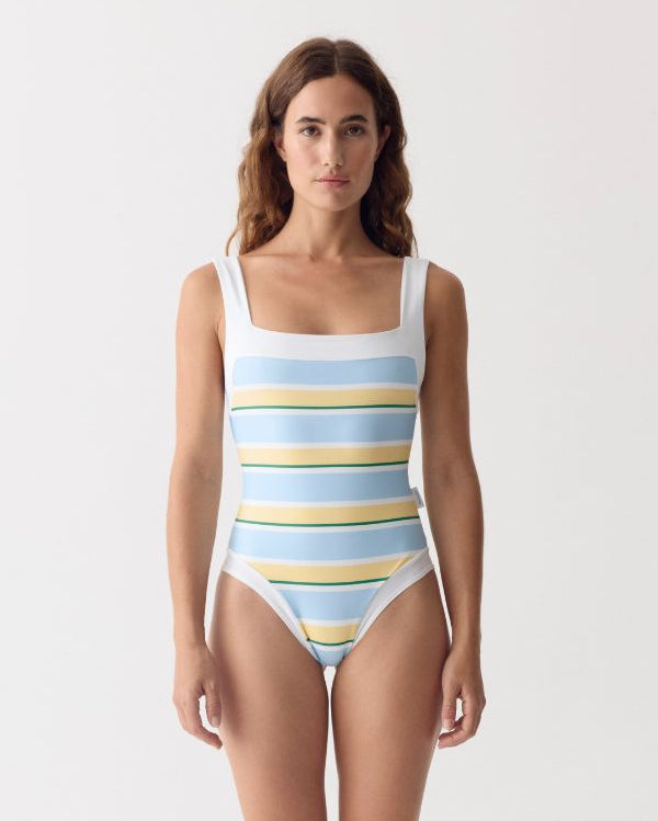 Women UV Swimsuit Elle Capri Stripe
