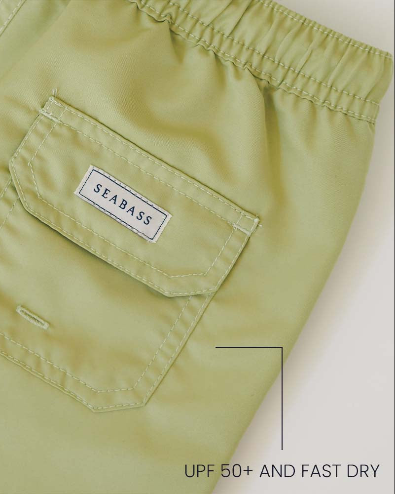 Boys UV Swim Short Pistachio Green - solid