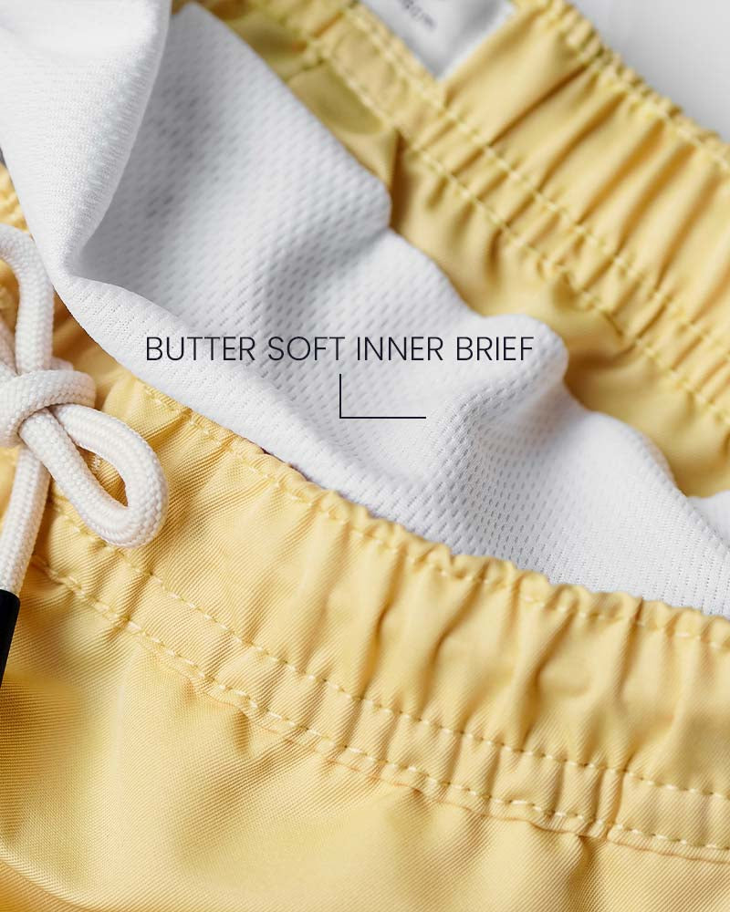 Boy UV Swim Short Lemon Yellow - solid